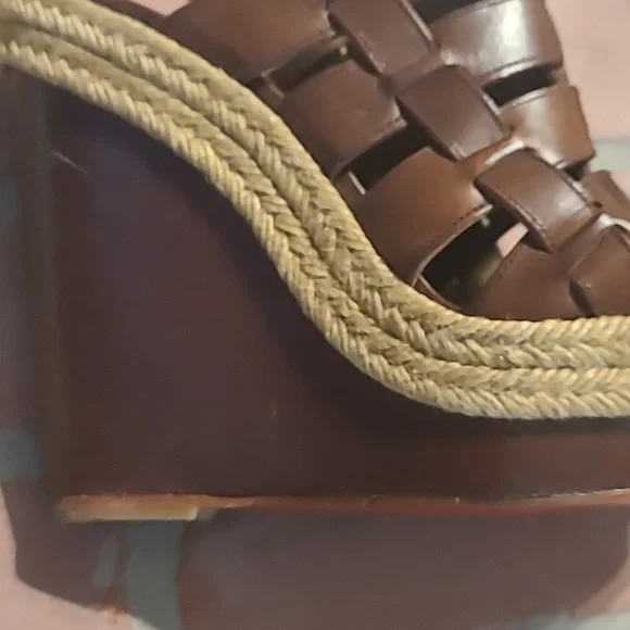 * Christian Louboutin Barcelona Wedge Espadrille Brown